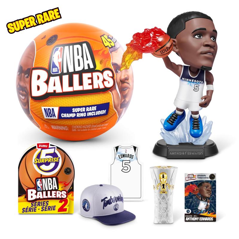 Brinquedo colecionável de basquete 5 Surprise NBA Ballers Series 2